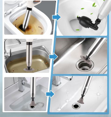 Tłok do toalety zestaw do udrażniania WC z uchwytem i 4 głowicami na Arena.pl