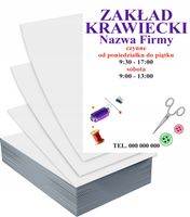 Ulotki A5 1000 szt reklamowe firmowe duży wybór wzorów ZAKŁAD KRAWIECKI