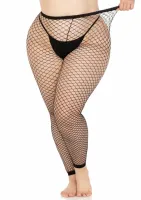 plus industrial net footless tights czarne wytrzymałe kabaretki xxl