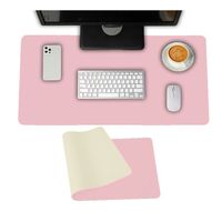 mata, podkładka wodoodporna na biurko, dwustronna różowo-kremowa 50x80cm