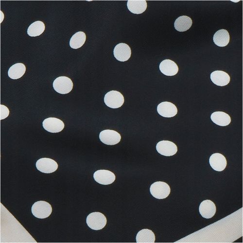 Piękna chustka z frędzlami w groszki czarna 20 na Arena.pl