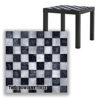 BLAT SZKLANY IKEA LACK Szachownica z Twoim napisem 55x55cm 107b