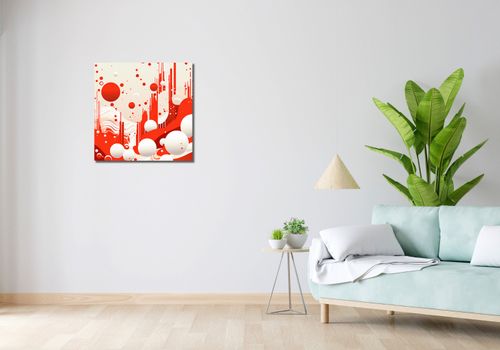 Obraz 60x60cm Krwiście Czerwone Wibracje na Arena.pl