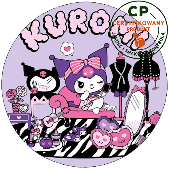 Opłatek na tort Kuromi zdjęcie 1