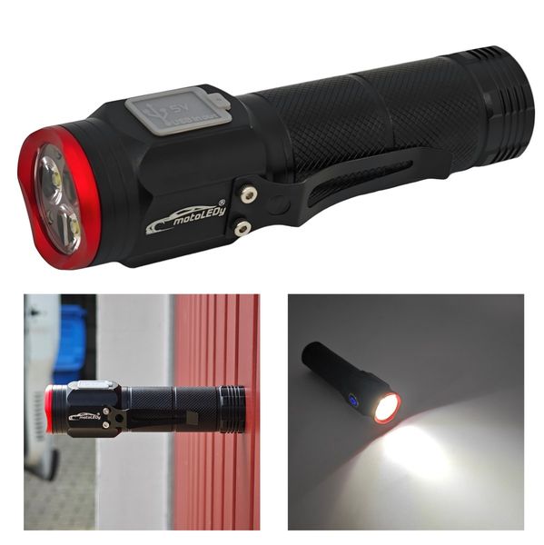 Latarka 3x LED z magnesem, 900lm, USB C, 5 trybów pracy zdjęcie 13