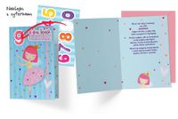 karnet  Urodziny dziecięce wymienne cyferki  księżniczka | DKP-049