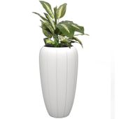 Doniczka donica wkład nowoczesna Biały Mat  40 cm H 75 cm Okrągła