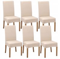 POKROWCE NA KRZESŁA 6 SZT Uniwersalne Elastyczne Pokrowiec Krzesło