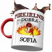 Kubek Czerwony Dla Sofii Koleżanki Na Prezent Z Nadrukiem Ze Zdjęciem