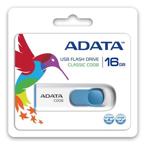 Adata DashDrive Classic C008 16GB USB2.0 biało-niebieski na Arena.pl