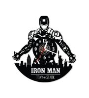 Zegar ścienny z płyty winylowej Iron Man 65.13