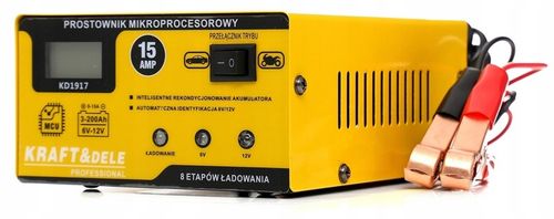PROSTOWNIK DO AKUMULATORA AKUMULATORÓW 6/12V 15A AGM ŻEL SZYBKA ŁADOWARKA na Arena.pl