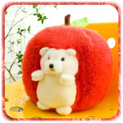 MASKOTKA JEŻ Pluszowy PLUSZAK JEŻYK w Jabłku Poduszka DOMKU dla dzieci 30cm na Arena.pl