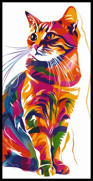 Plakat 50x100cm Nasycony Kot zdjęcie 2