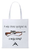 Dla Taty Ojca Tatusia Torba Eco Biała Shopper Z Nadrukiem Ze Zdjęciem