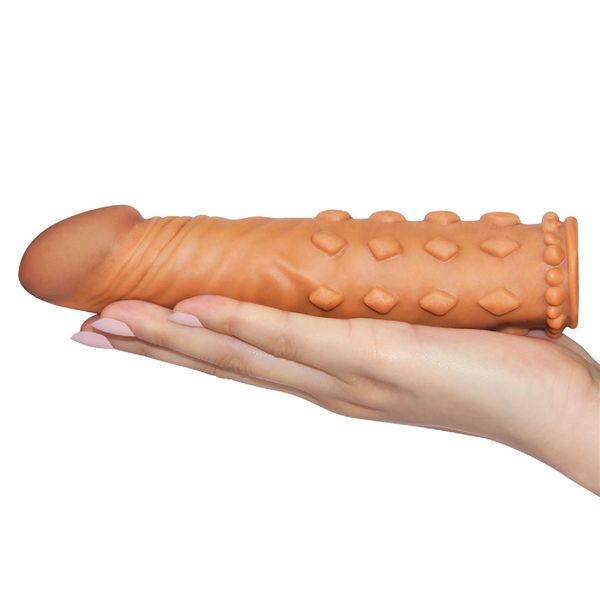 Add 2"" Pleasure X Tender Penis Sleeve Brown zdjęcie 2