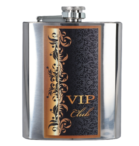 Piersiówka Vip Club ze Stali Nierdzewnej 210 ml Srebrna, Gentelo na Arena.pl