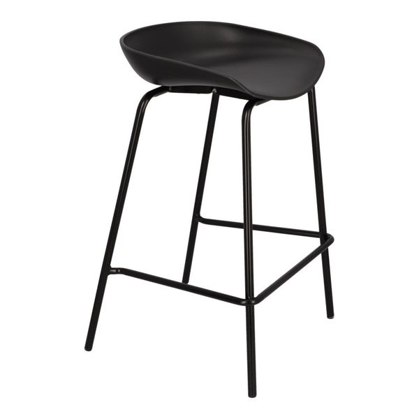 Stołek barowy Grego czarny 65 cm zdjęcie 3