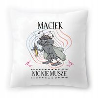 Poduszka Dla Maćka Na Urodziny Ze Zdjęciem Na Prezent Biała 40X40 Cm