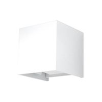 Kinkiet LAMPA przyścienna elewacyjna SL.0544 metalowa OPRAWA cube LED 6W 3000K kostka IP54 biała