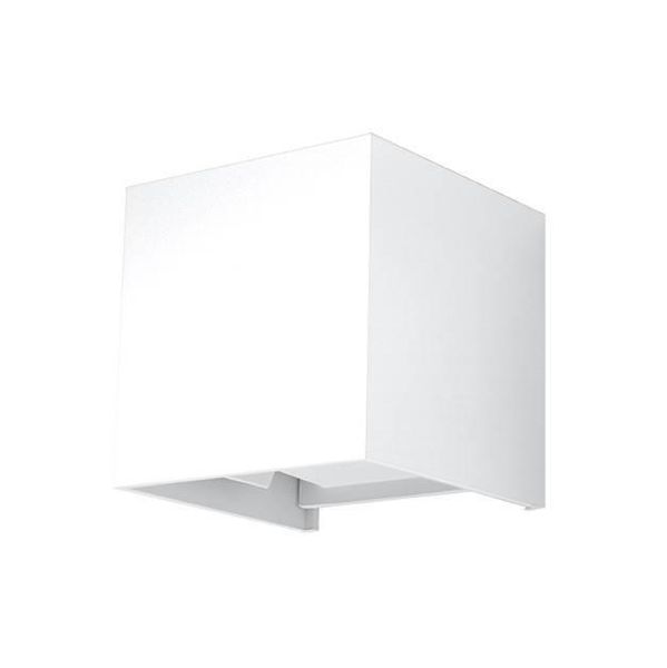 Kinkiet LAMPA przyścienna elewacyjna SL.0544 metalowa OPRAWA cube LED 6W 3000K kostka IP54 biała zdjęcie 1