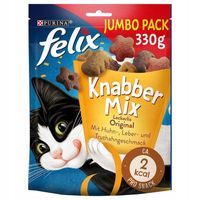 Felix Knabber Mix Original 330g Kurczaka, wątróbka Indyk przysmak dla