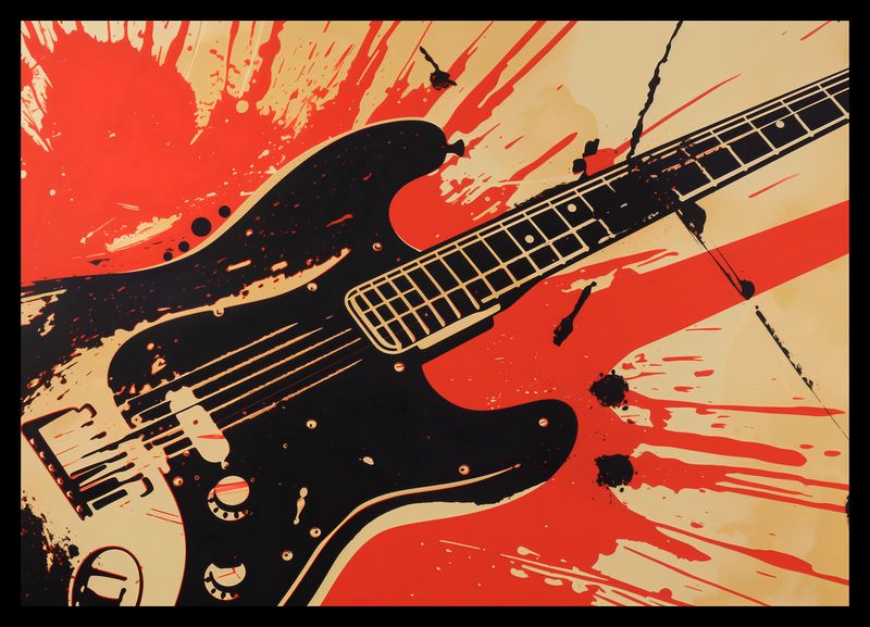 Plakat 42x29,7cm Gitara Elektryczna zdjęcie 2