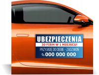 Magnes na samochód reklama magnetyczna GOTOWE WZORY PROJEKT UBEZPIECZALNIA