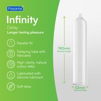 prezerwatywa opóźniająca pasante infinity x delay naturalna 19 cm 1 sztuka