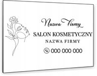 TABLICZKA REKLAMOWA szyld z dibondu nadruk 40x30 cm salon kosmetyczny