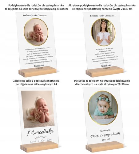 Podziękowanie ślub wesele ramka zdjęcie szkło A4 na Arena.pl
