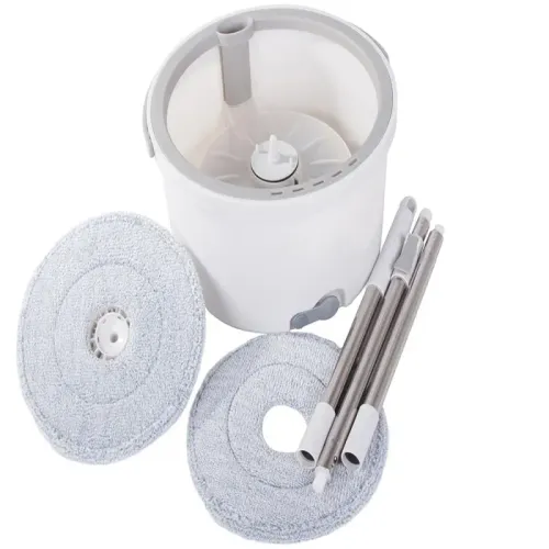 Mop obrotowy rotacyjny 360 spin wiadro zestaw 2x nakładki mikrofibra na Arena.pl