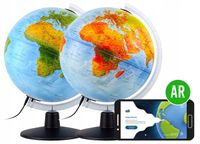 Globus z aplikacją SMART GAJA podświetlany LED fizyczny polityczny 30 cm