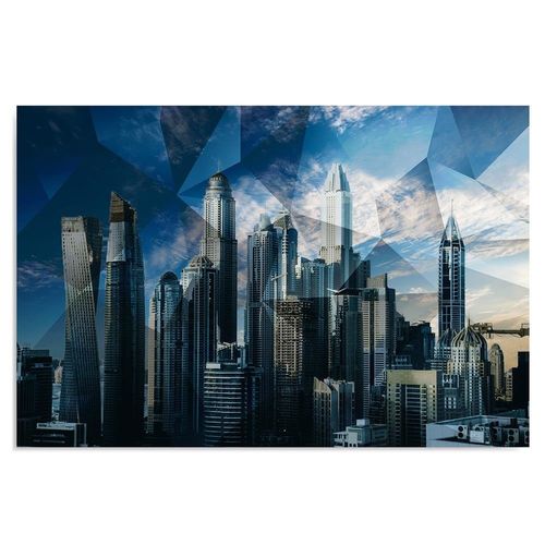 Deco Panel, Geometryczne miasto 1 90x60 na Arena.pl