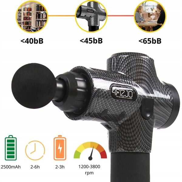 PISTOLET DO MASAŻU MASSAGE GUN+GŁOWICA PODGRZEWANA zdjęcie 13