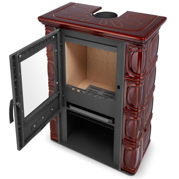 PIEC KAFLOWY kominek koza stalowy wkład ELDUR BROWN zdjęcie 4