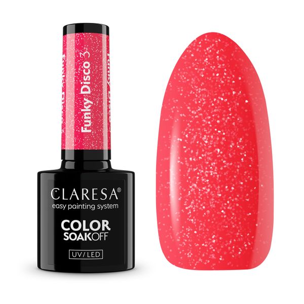 CLARESA Lakier hybrydowy FUNKY DISCO 3 - 5g zdjęcie 1