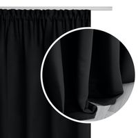 Zasłona gotowa na taśmie HOLD 140x270 zaciemniająca blackout czarna