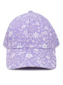 Czapka z daszkiem bejsbolówka dziewczęca kwiatki fioletowa 46-50 YOCLUB