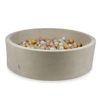 Suchy basen 130x40cm Velvet Soft Beżowy z piłeczkami 700szt (jasnozłote, perłowe, beżowe, różowozłote)