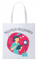 Dla Pielęgniarki Prezent Torba Eco Biała Shopper Z Nadrukiem Ze Zdjęciem