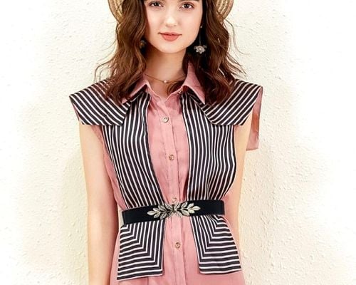 Damski Pasek Retro Gumowy Do Sukienki Liść Listek na Arena.pl