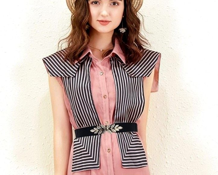 Damski Pasek Retro Gumowy Do Sukienki Liść Listek zdjęcie 5