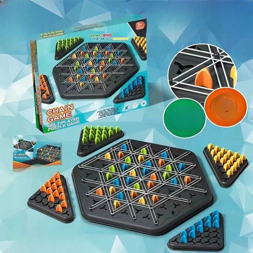 TRIANGLE CHESS BOARD GAME, INTERACTIVE PEGBOARD GAME, DESKTOP BOARD GAMES na Arena.pl