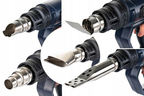 OPALARKA ELEKTRYCZNA 2 BIEGI REGULACJA LCD MOCNA 2200W + 5 DYSZ + SZPACHLA na Arena.pl