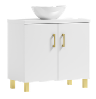 Szafka łazienkowa ROCO 50 biały/GOLD z umywalką Eliza B