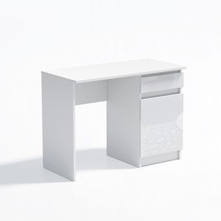VEO _04 biurko biały / biały połysk biały