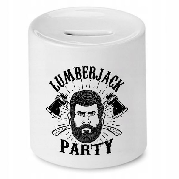 Dla Drwala Prezent Skarbonka Lumberjack Party Z Nadrukiem Ze Zdjęciem zdjęcie 1