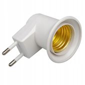 adapter przejściówka 230v e27 na żarówkę wyłącznik