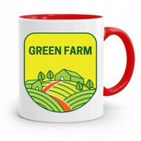 Dla Rolnika Kubek Czerwony Green Farm Prezent Z Nadrukiem Ze Zdjęciem